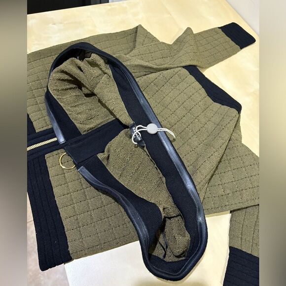 Balmain Off Shoulder Knit Dress Green - Picture 5 of 13